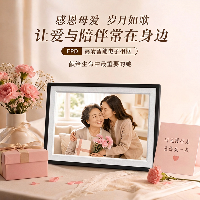 母亲节送礼推荐：把爱装进FPD电子相框，让妈妈每天看见温暖